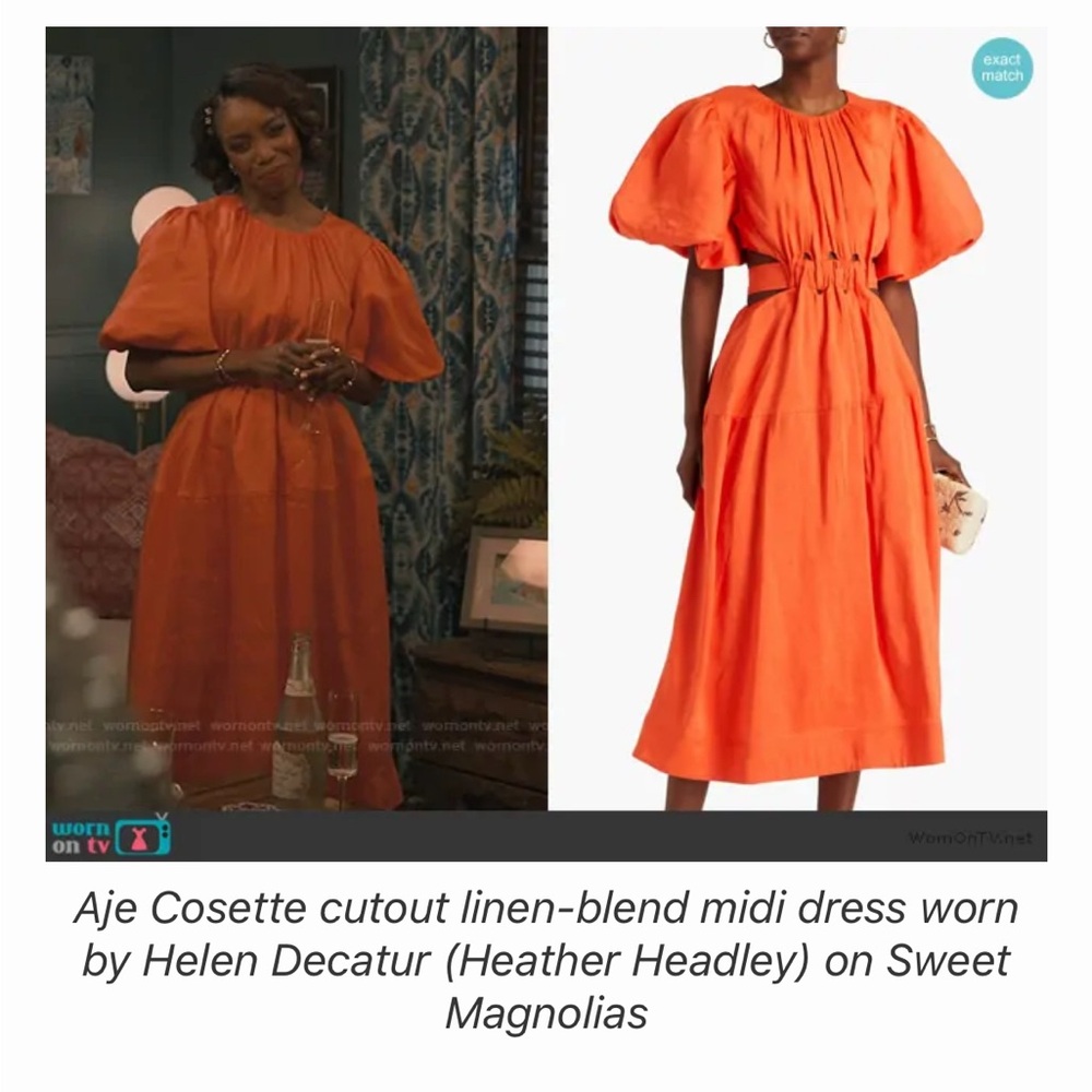 Aje Dress with Puff Sleeves NWT size 4 - Picture 7 of 7